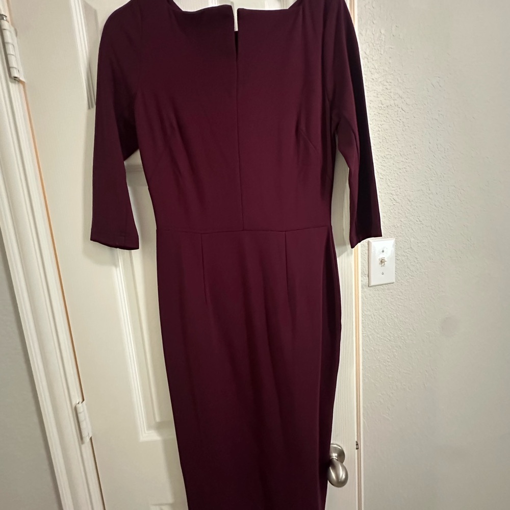 Elegant Burgundy Women's Dress